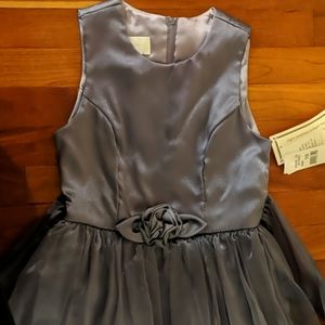 Jessica McClintock blue/grey girls dress